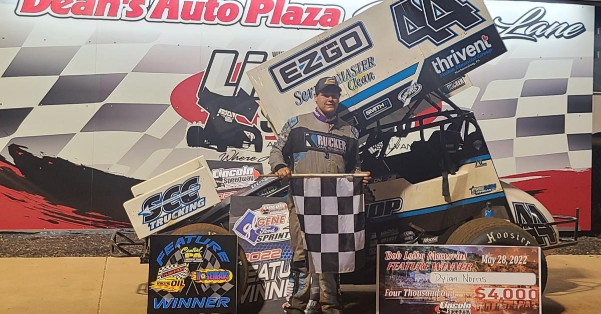 DYLAN NORRIS ADDS LINCOLN SPEEDWAY WIN TO RESUME; Steve Owings Goes Back to Back; Bob Stough Wires Field for Legends Victory