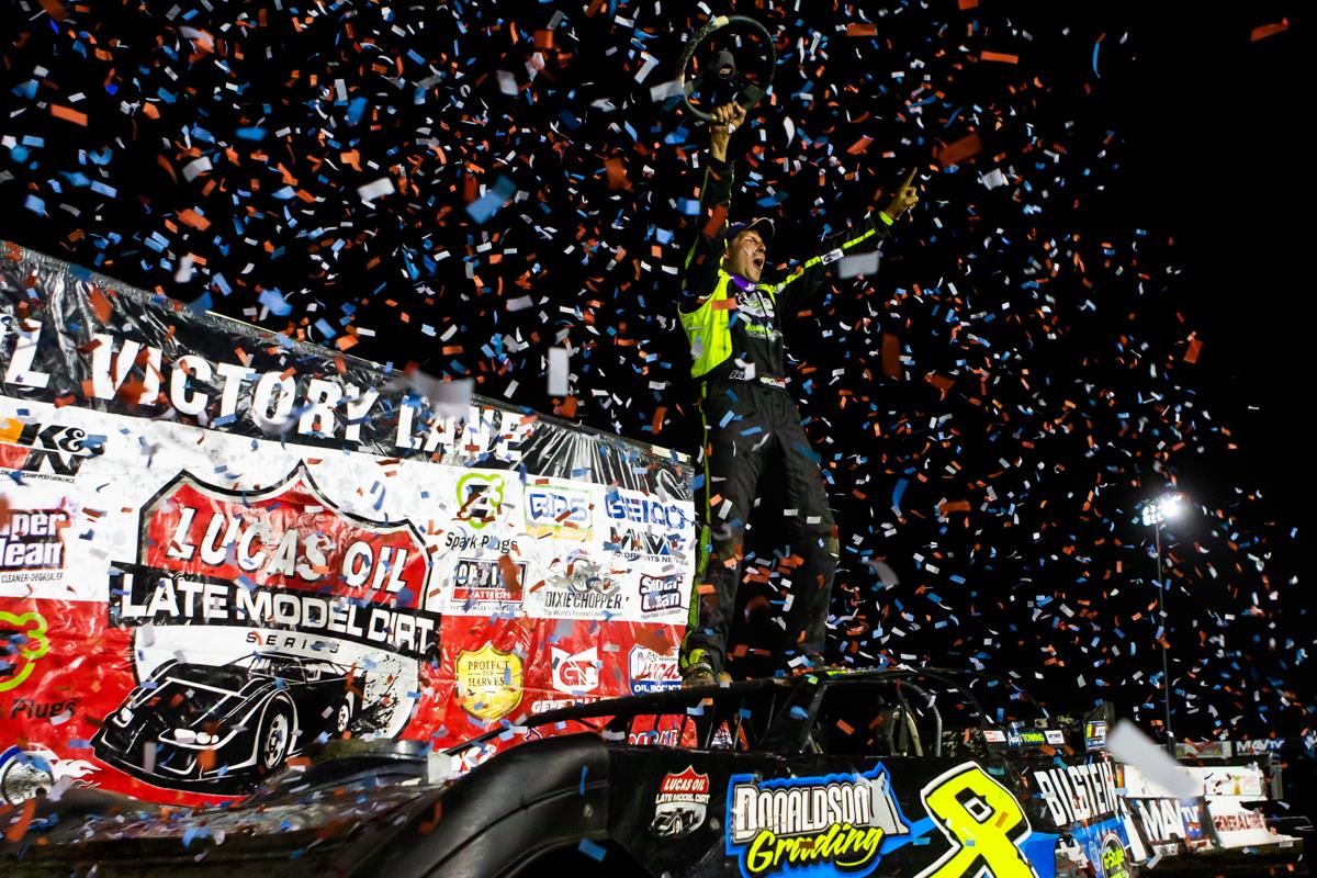 Kyle Strickler Gets First Career Lucas Oil Late Model Dirt Series Win at I-80
