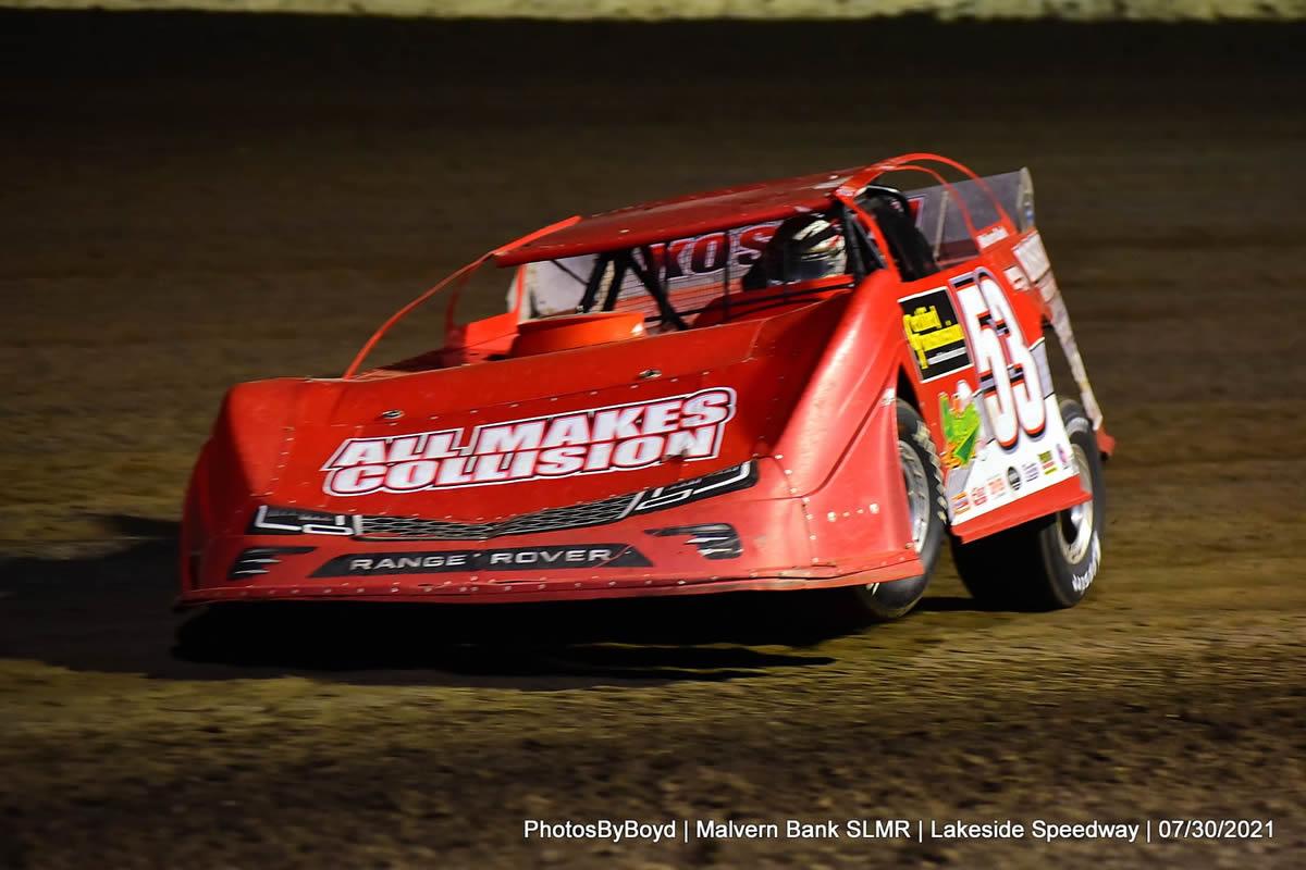 Andrew Kosiski competes at I-80 Speedway
