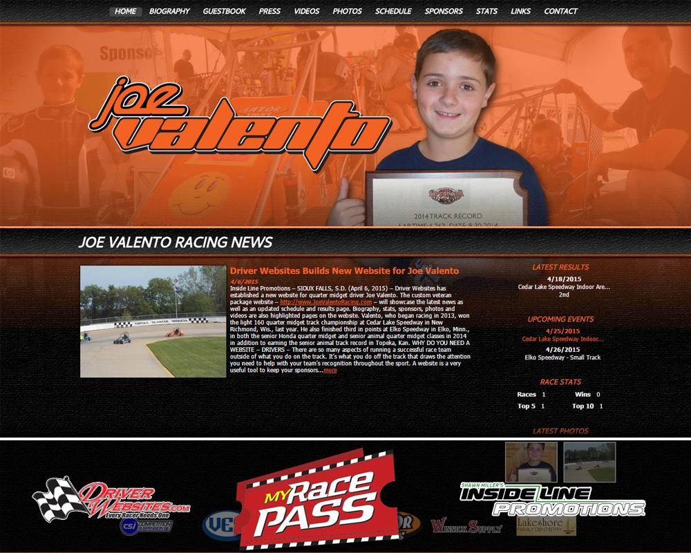 Driver Websites Builds New Website for Joe Valento