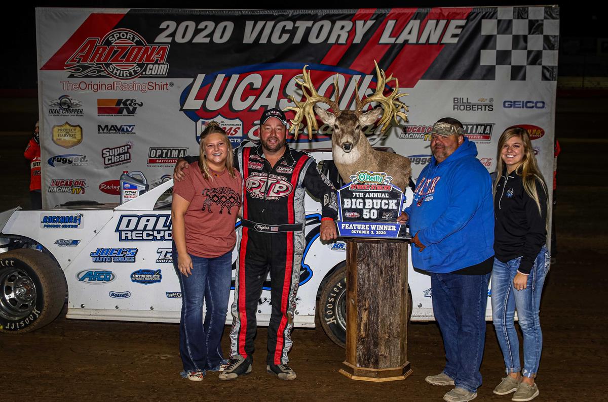 Taylor scores Big Buck 50 repeat while Fennewald earns Late Model feature win and Henson ULMA season championship