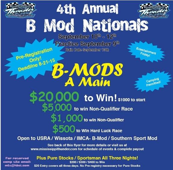 4th Annual B-Mod Nationals / Mississippi Thunder Speedway