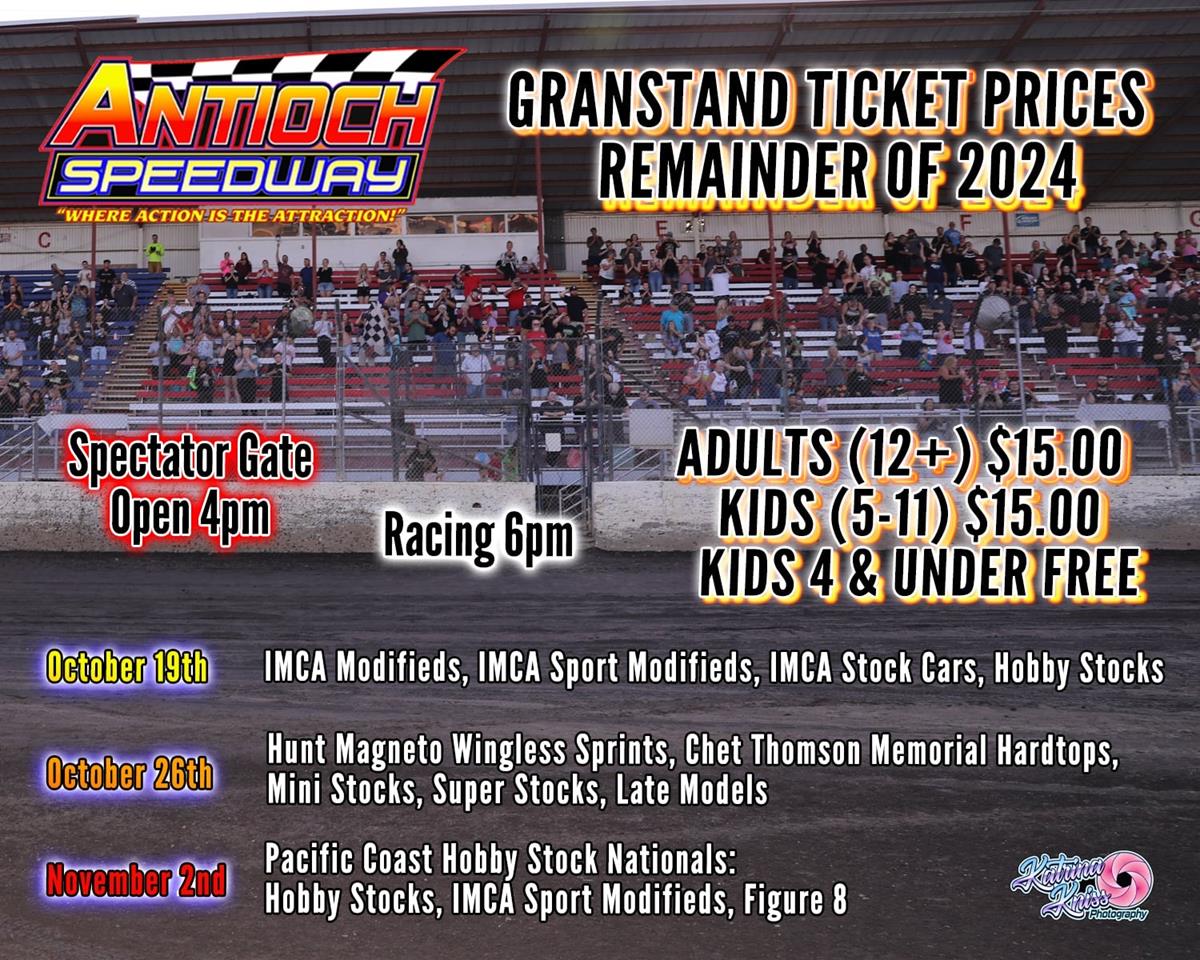 $15 Grandstand Tickets for the Remainder of 2024