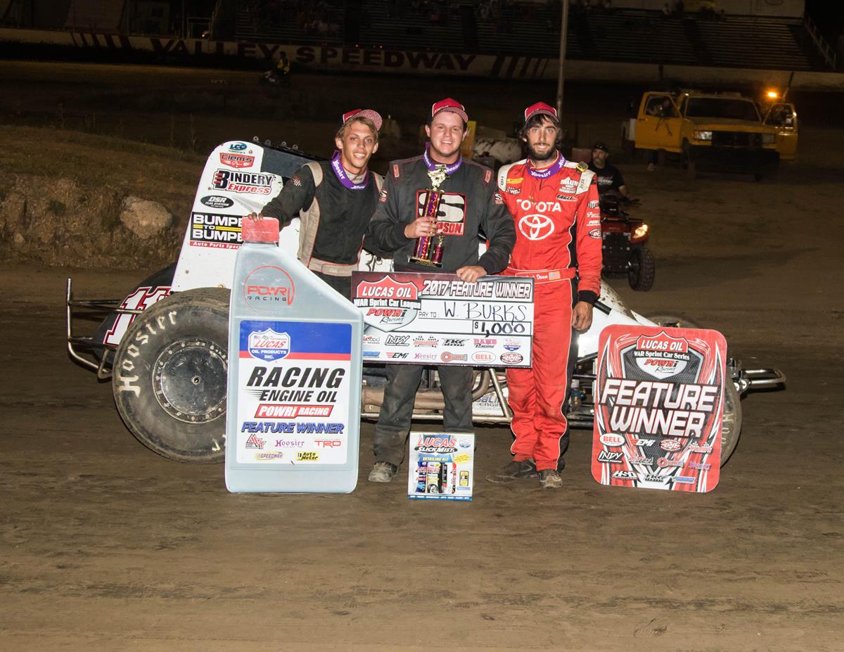 BURKS WINS WAR AT VALLEY SPEEDWAY