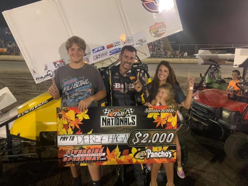 Hagar Rallies From Flip in Heat Race to Win Feature From 15th