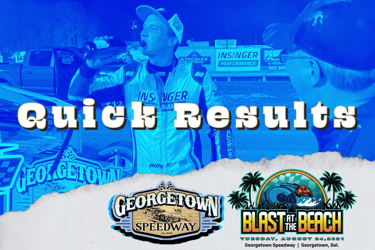 MELON 1 BLAST AT THE BEACH PRESENTED BY EARTH MOVERS LLC RESULTS SUMMARY – GEORGETOWN SPEEDWAY AUGUST 24, 2021