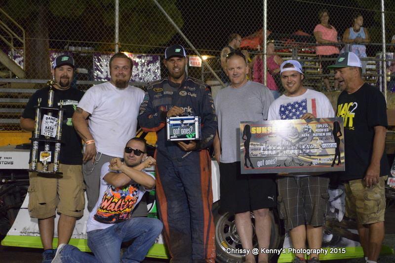 Jesse Williamson Wins Dancin Bare Topless Modified 100; Martinez, LaBarge, And Kuper Also July 18th SSP Winners