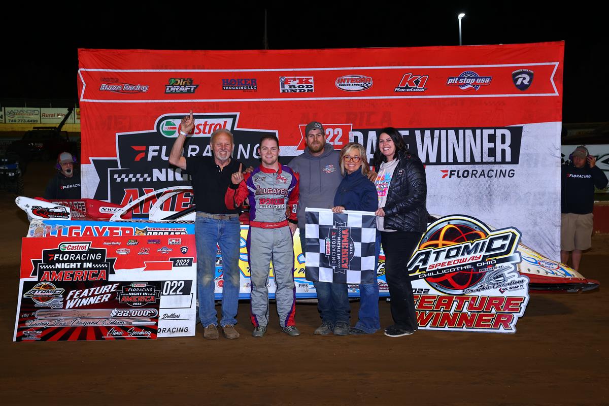Pierce Pounces for Atomic Castrol® FloRacing Night in America Victory