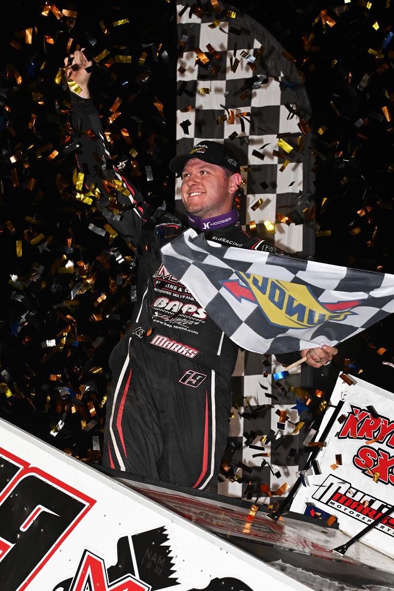 FINALLY THE FIRST: Brent Marks Tops Tri-City, Wins First Kubota High Limit Racing Event in 22nd Start