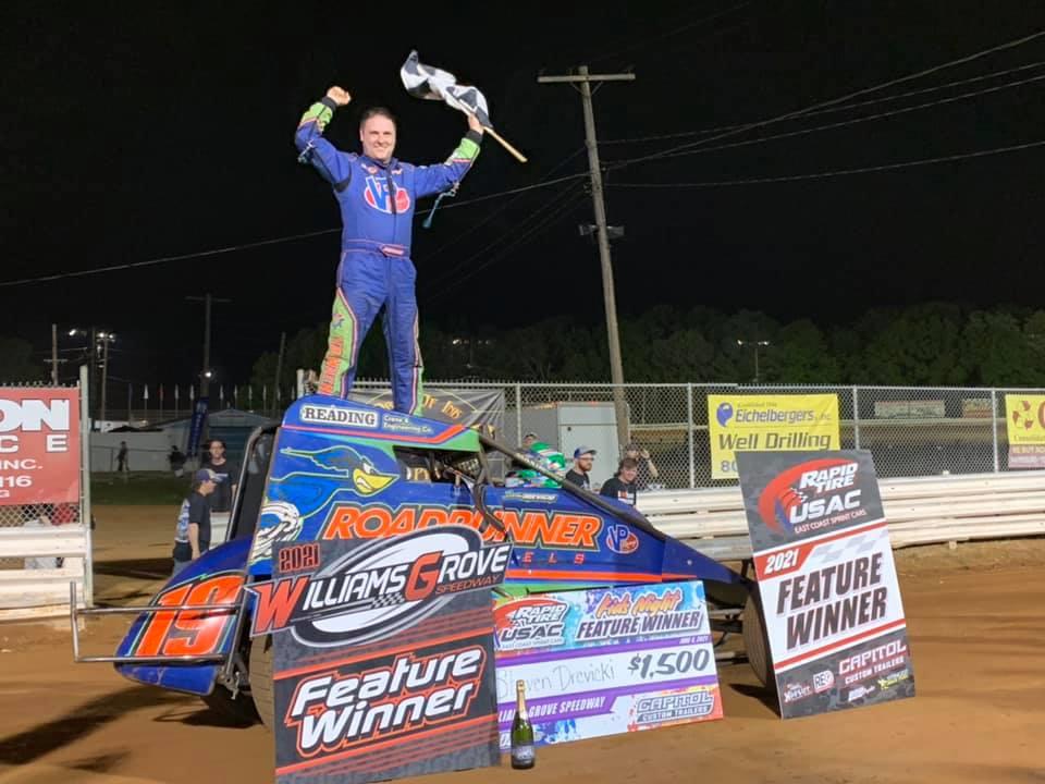 Drevicki Returns to USAC East Coast Victory Lane at Williams Grove
