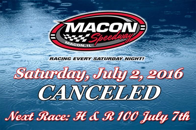 Weather Causes Cancelation At Macon Speedway