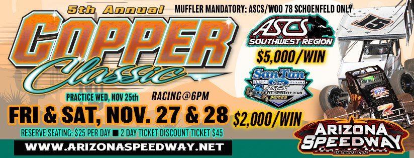 Copper Classic Set For This Weekend With ASCS Southwest and Desert Non-Wing