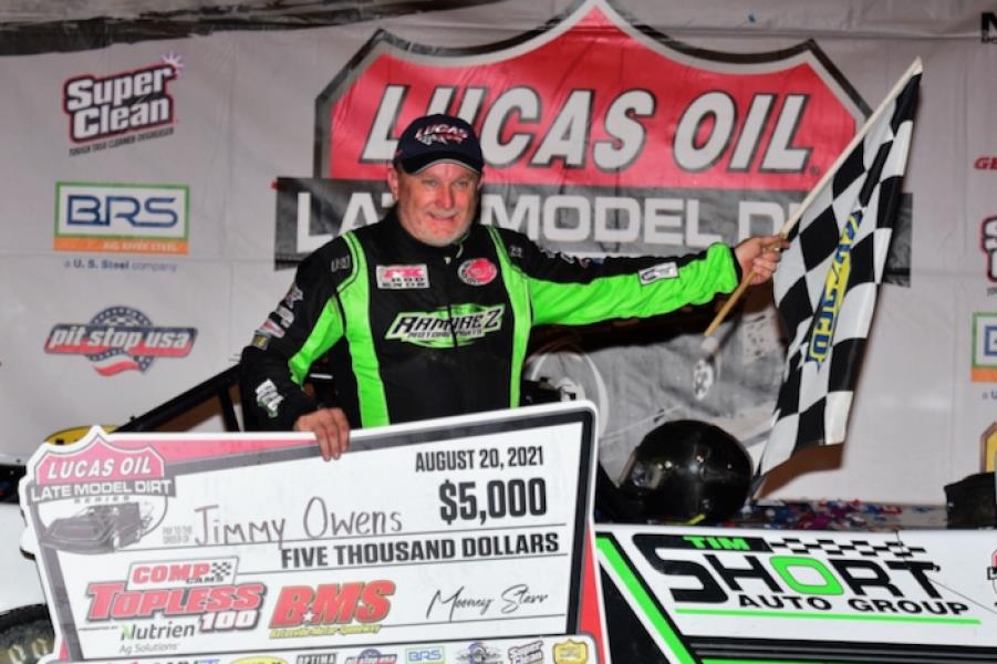 Jimmy Owens Wins Comp Cams Topless 100 opener