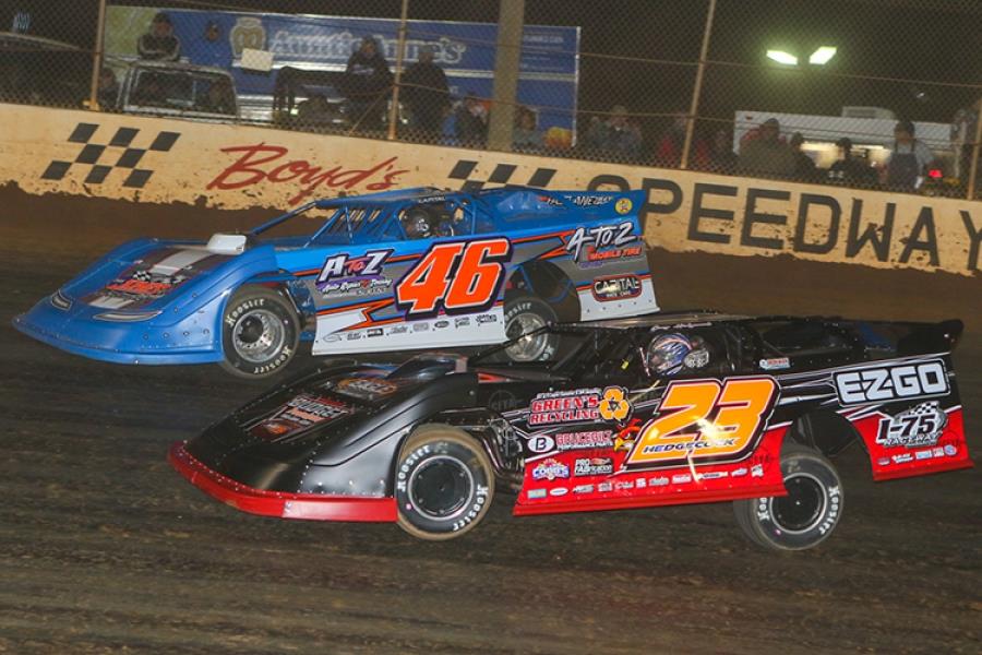 Fifth-place finish at Boyd's Speedway