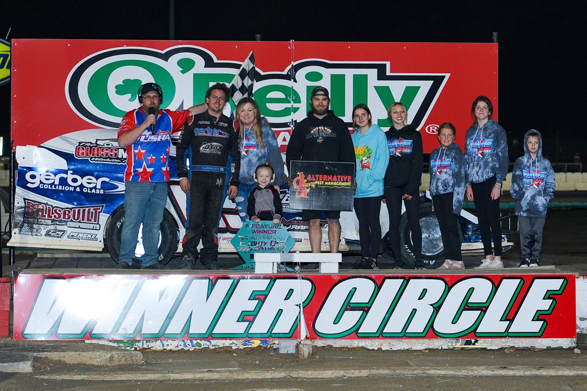 Tyler Davis back to winning ways. Conkwright and Dale visit victory lane during Kansas Honor Flight Night.