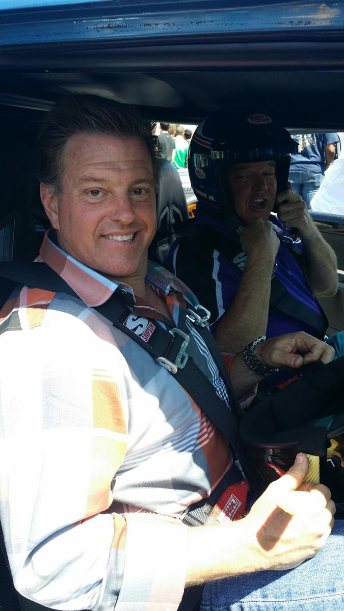 Al Jr. and Robby Unser Post Great Times Sunday, Chip Foose gets a ride with Al Jr.