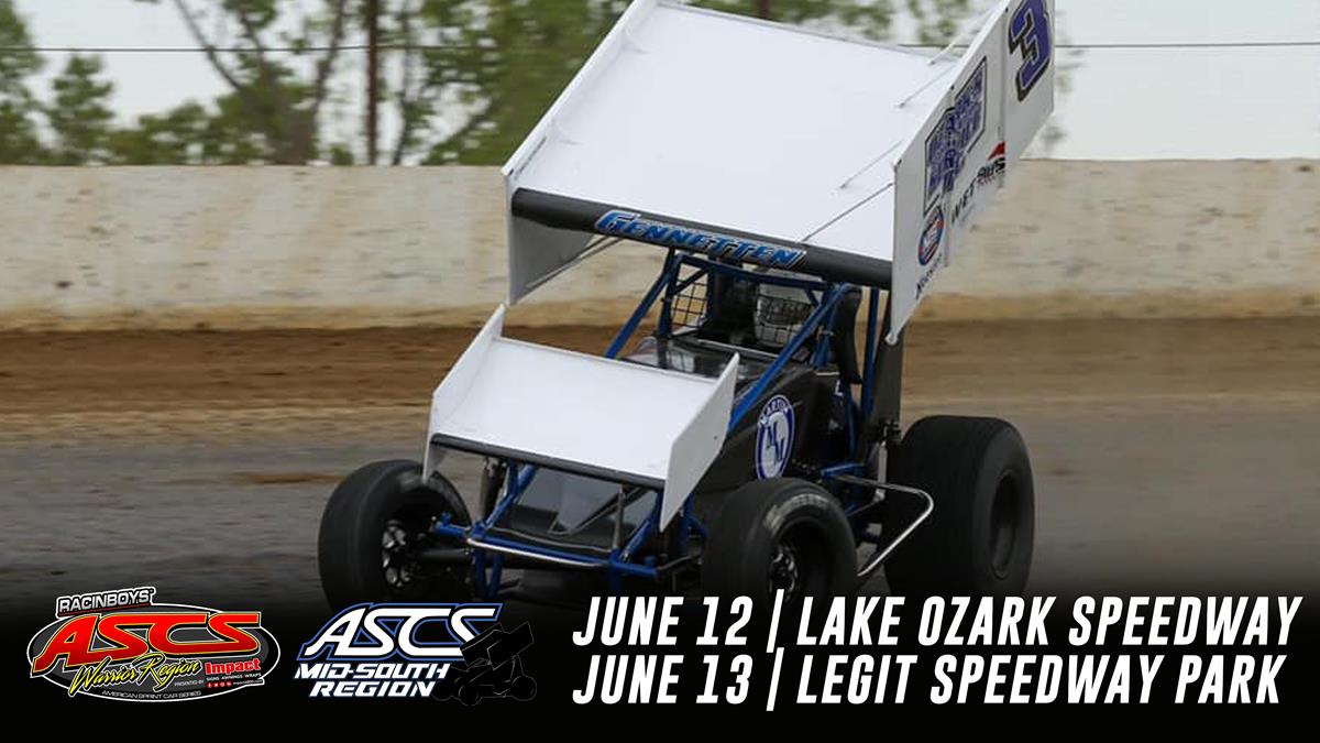 ASCS Warrior Region At Lake Ozark and Legit Speedway This Weekend