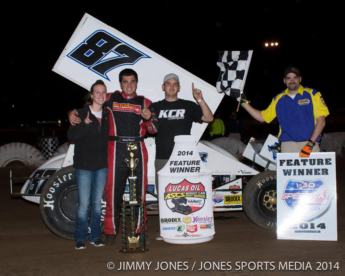 Aaron Reutzel Scores Emotional Lucas Oil ASCS Victory at I-30 Speedway
