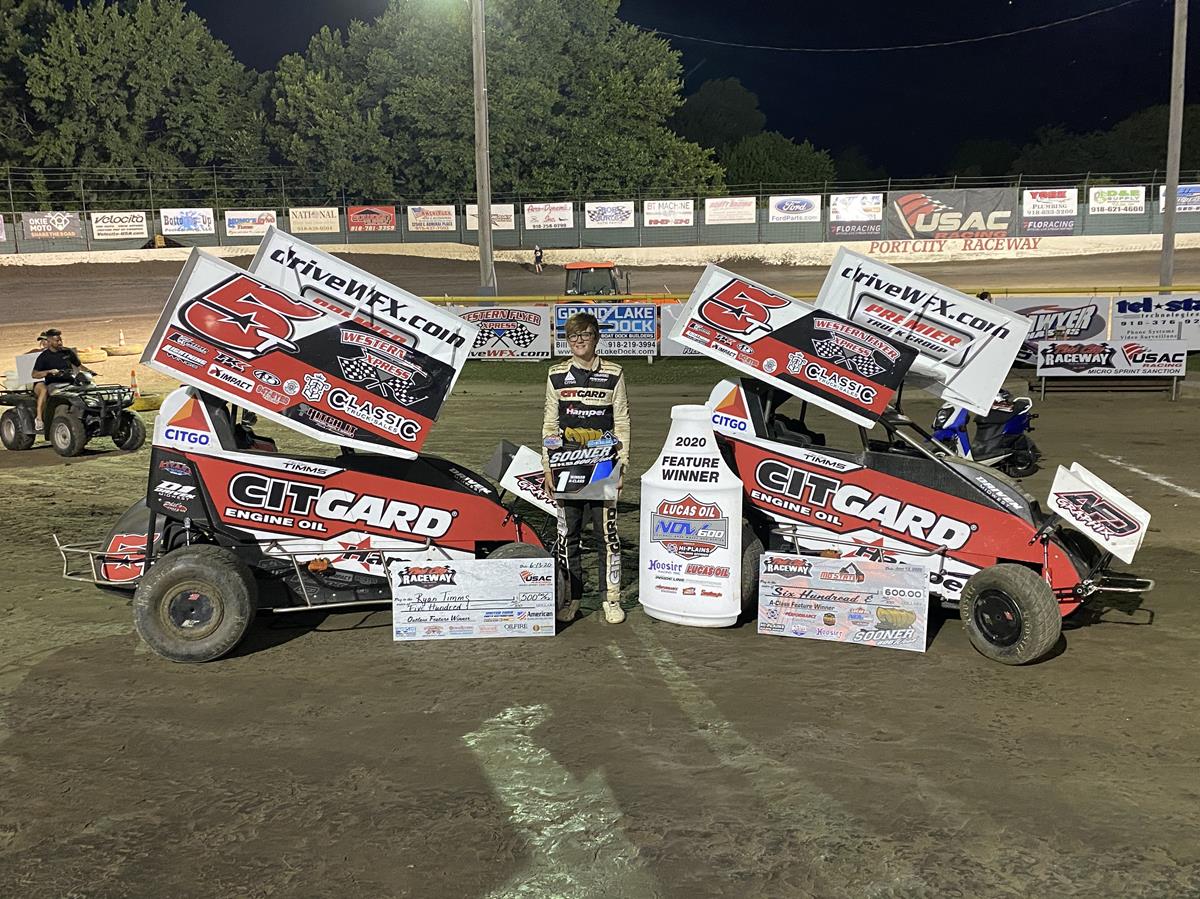 Flud, Timms and Cole Capture Lucas Oil NOW600 Series Sooner 600 Week Triumphs at Port City Raceway