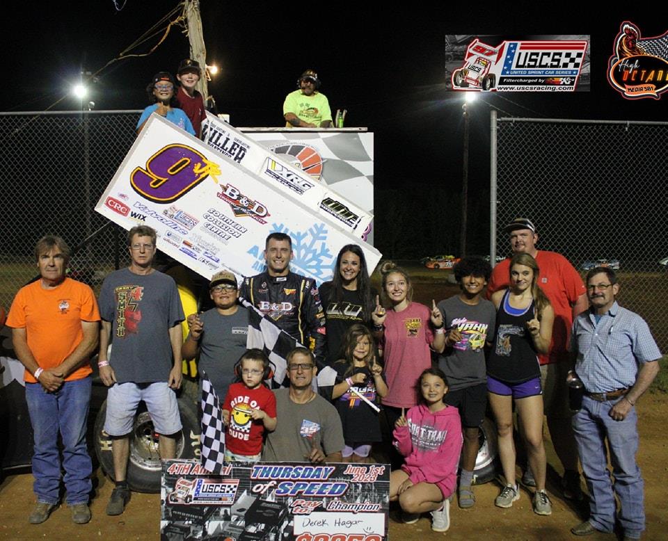 RED HOT HAGAR WINS FOURTH STRAIGHT USCS SPEEDWEEK RACE AT NORTH ALABAMA