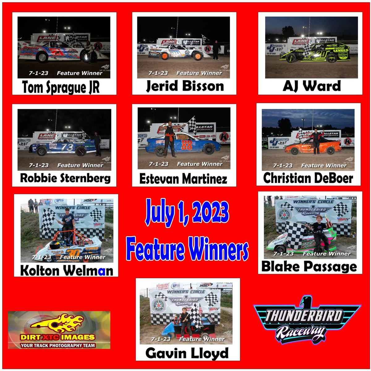 Congratulations to our Feature Winners for July 1, 2023