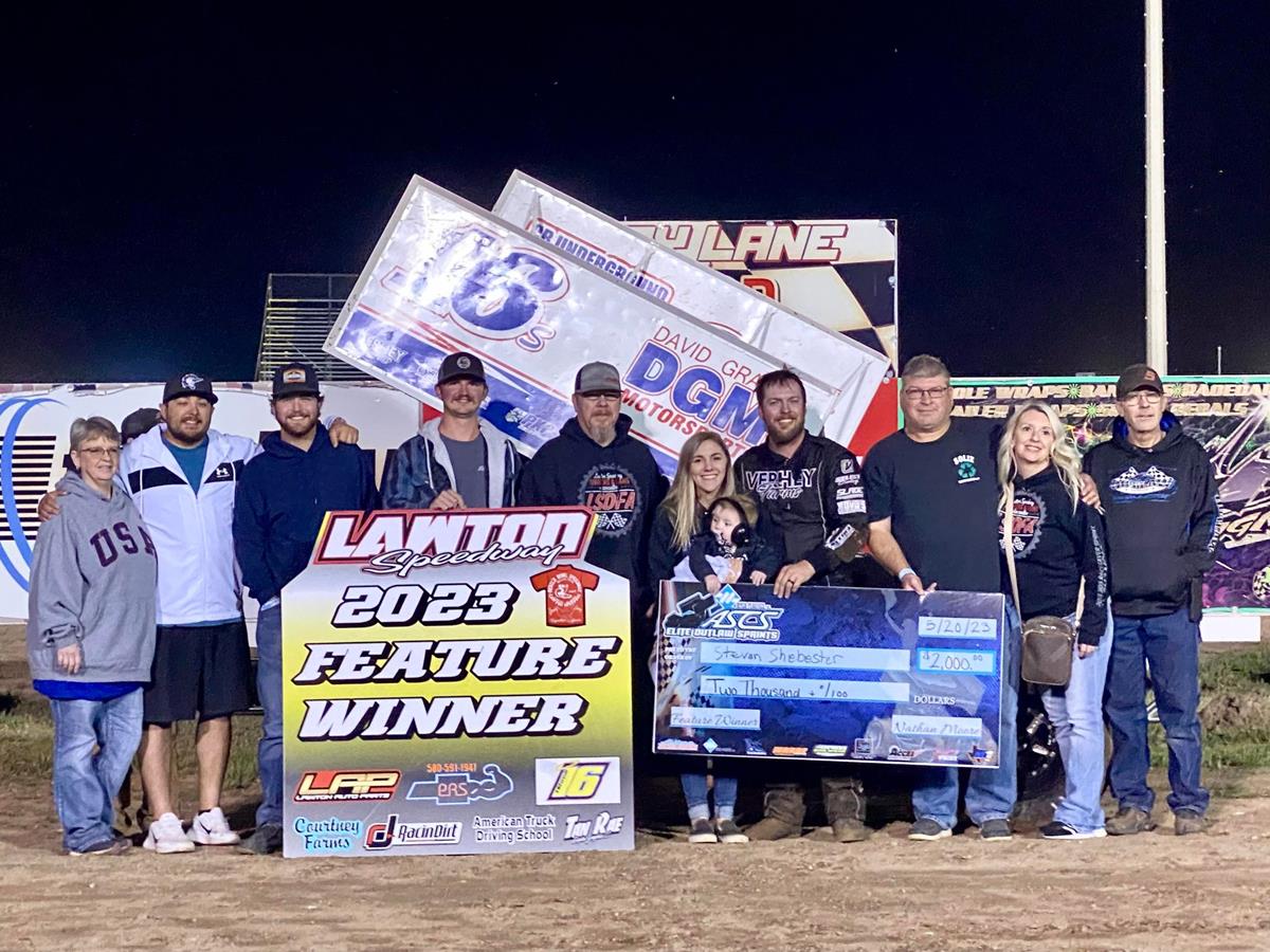 Inaugural ASCS Elite Outlaw Sprint Win Belongs To Steven Shebester At Lawton Speedway
