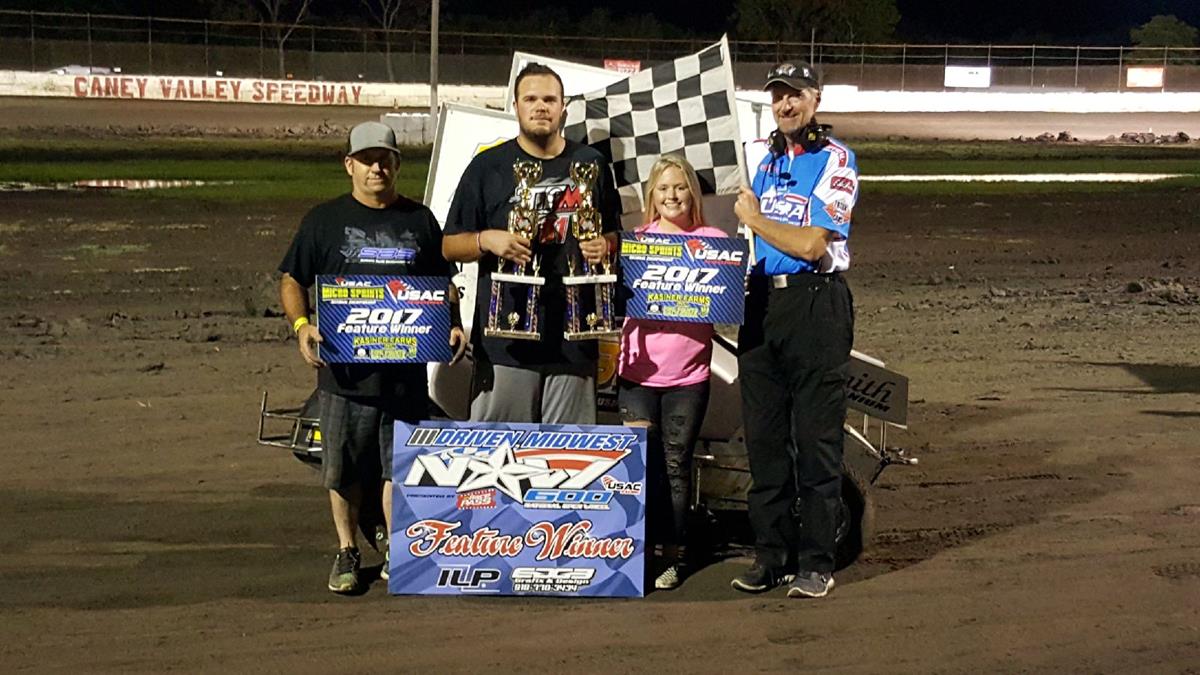 Newell Nets Two Victories and Laplante Scores Another Win During Driven Midwest USAC NOW600 National Series Season Debut at Caney Valley