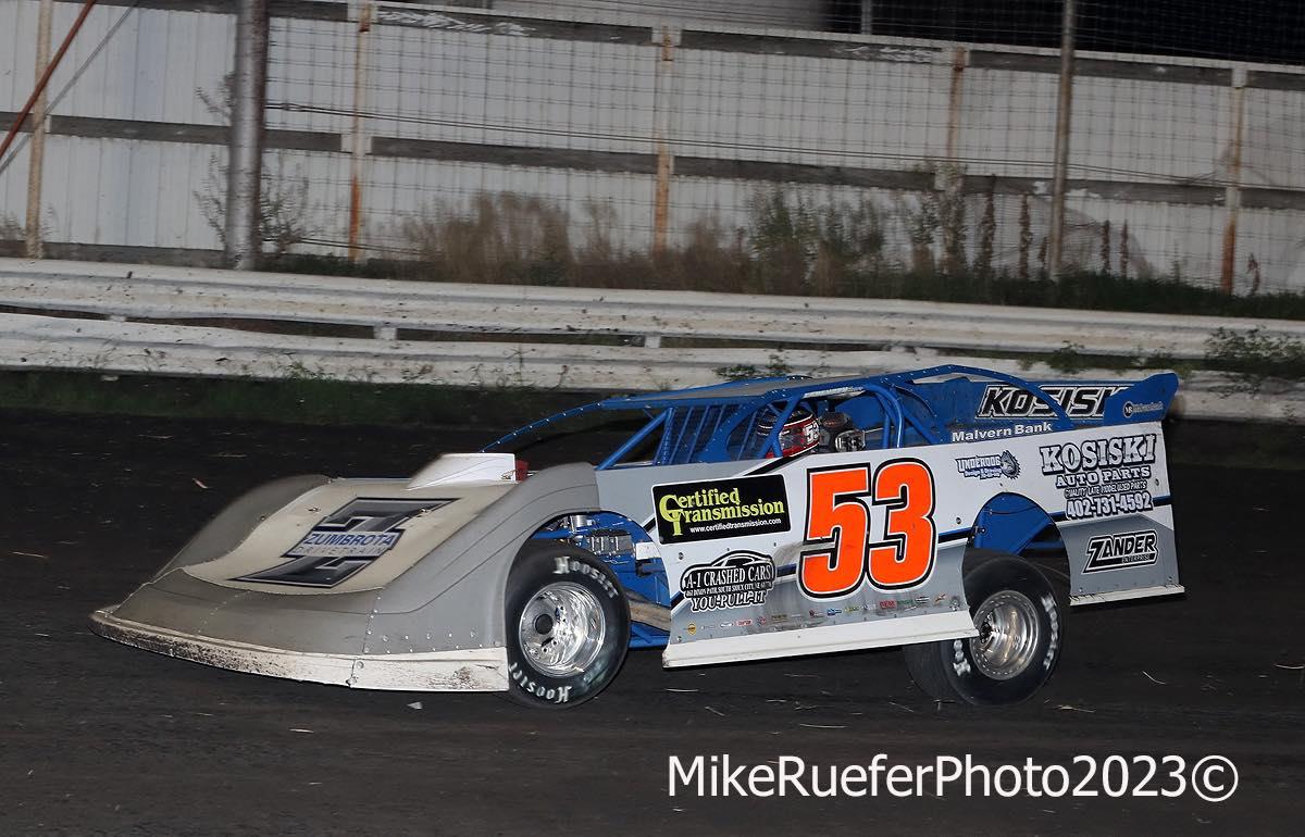 Adams County Speedway (Corning, IA) – Hoker Trucking Series – Gail & Karen Hampel Memorial – July 29th, 2023. (Mike Ruefer photo)