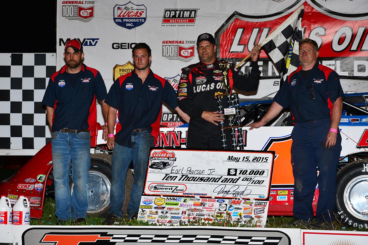 Pearson Wins Lucas Oil Late Model Dirt Series’ First Visit to Oshkosh Speedzone Raceway