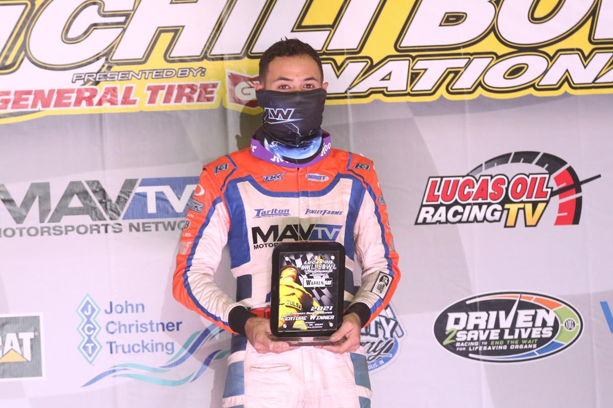 Kyle Larson Holds On For His Fourth Warren CAT Qualifying Night Victory