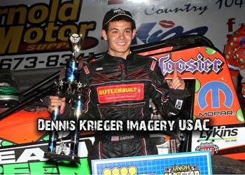 Kyle Larson Wins 8/6/12 Prelim Night Feature