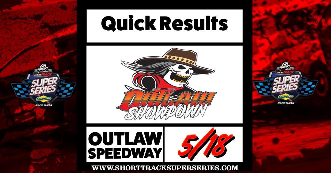 OUTLAW SHOWDOWN™ RESULTS SUMMARY OUTLAW SPEEDWAY TUESDAY, MAY 18, 2021