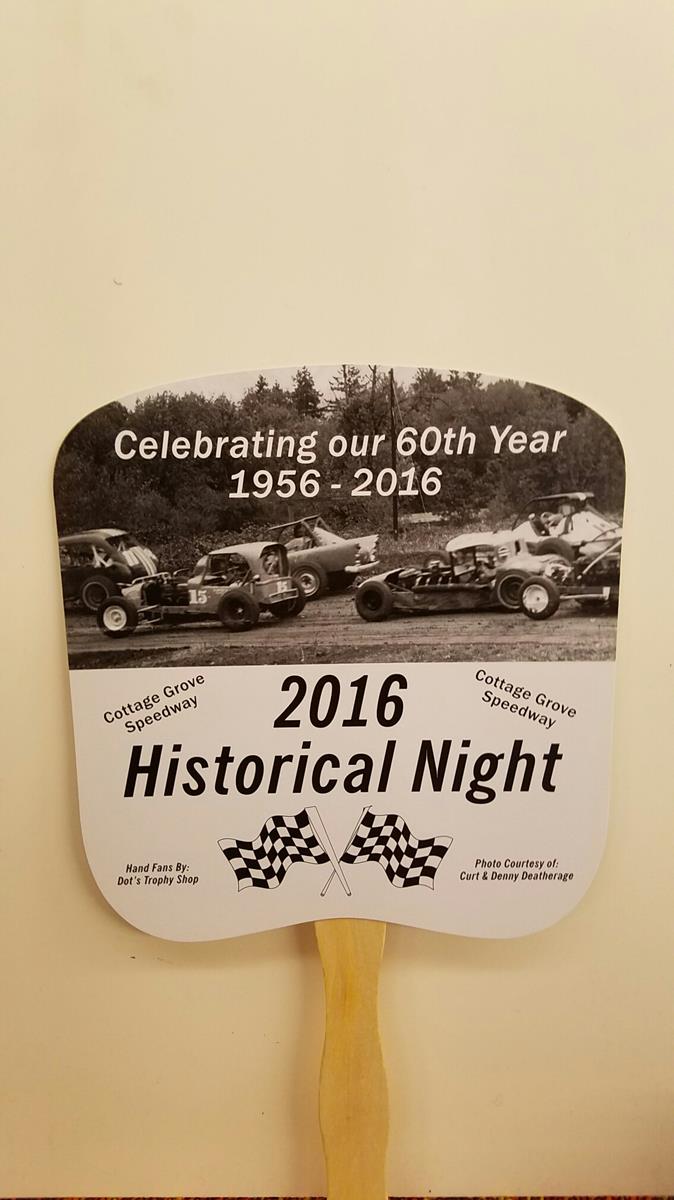 Commemorative Hand Fans For First 1,000 People At CGS Historical Night Courtesy of Dot’s Trophy Shop