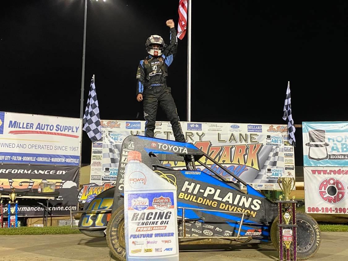 Brenham Crouch Wins Lake Ozark Speedway with POWRi National & West Midgets