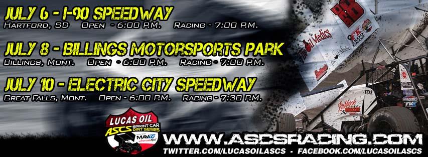 Lucas Oil ASCS open July in South Dakota and Montana