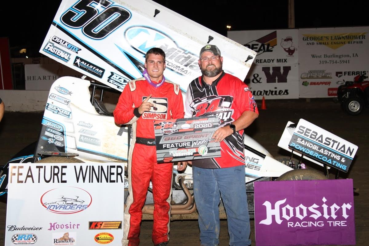 Paul Nienhiser Breaks Through with Sprint Invaders Win at 34 Raceway