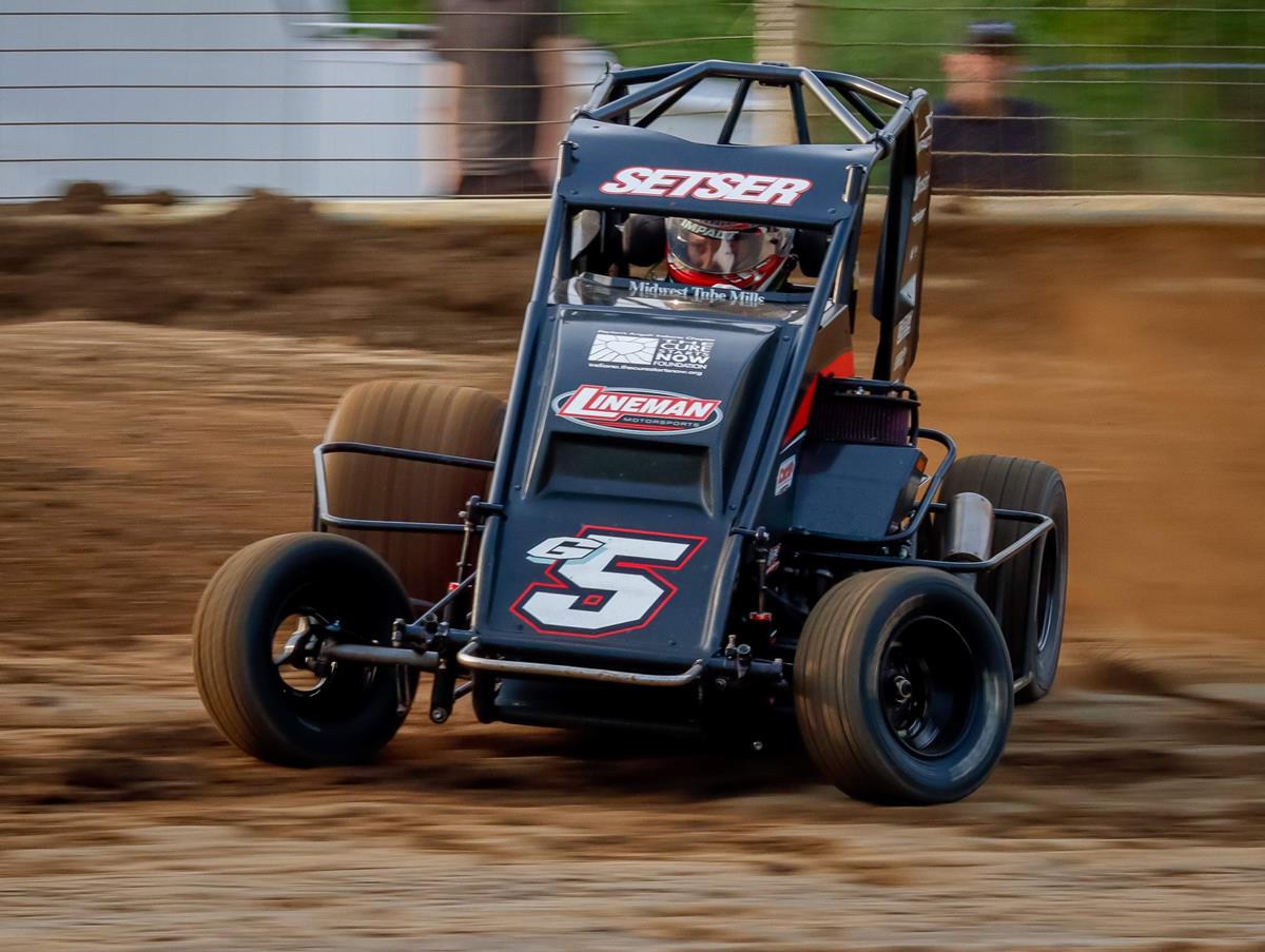 Gunnar Setser Banks Top-10 Finish in A Wingless Class Clash at U.S. 24 Speedway