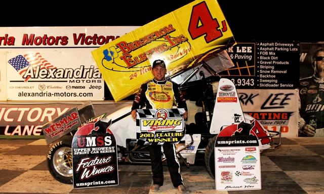 Lee Grosz in Viking Victory Lane 8-24-13