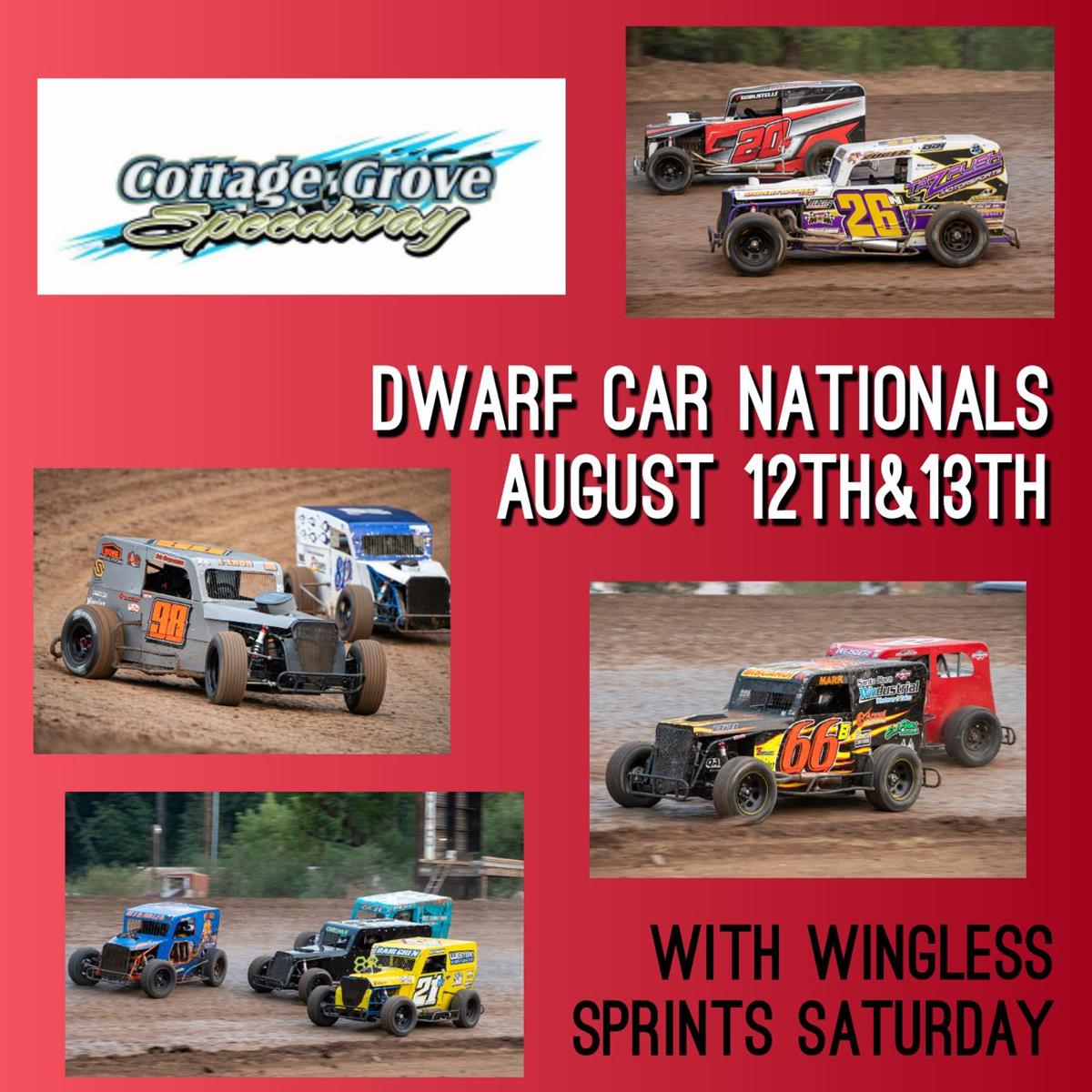 DWARF CAR NATIONALS & SPRINTS UP NEXT AT COTTAGE GROVE SPEEDWAY!