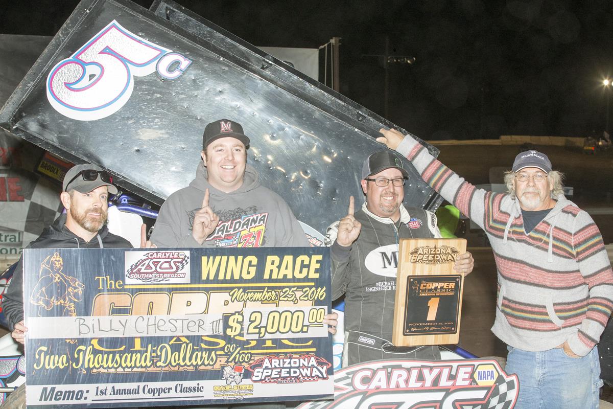 Billy Chester Holds Off Christopher Bell In ASCS Southwest Copper Classic Opener