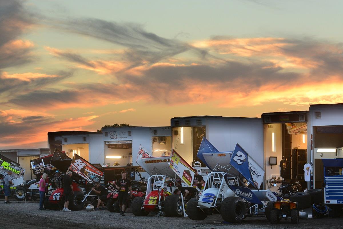 Sunset at Hancock County Speedway (Doug Johnson Photo)
