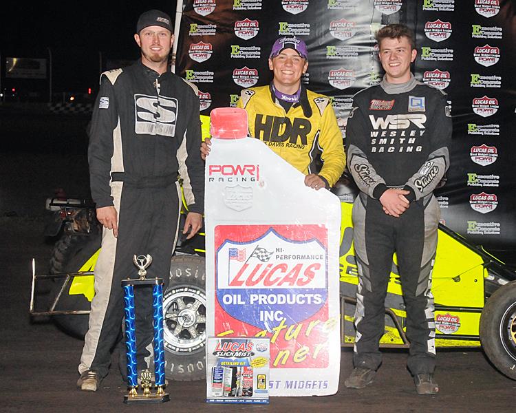 Hank Davis Gets His First in POWRi West Midget Roundup Finale!
