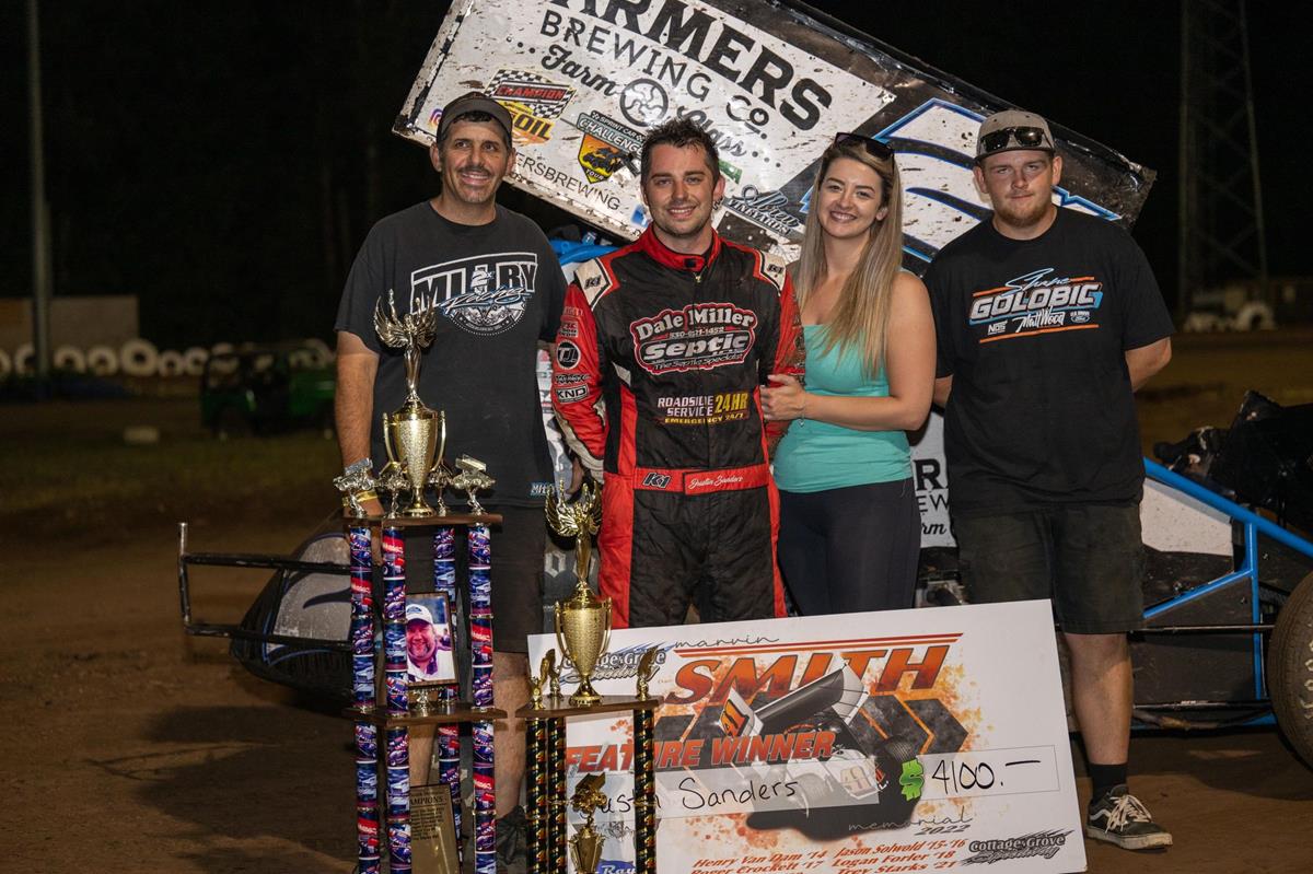 Justin Sanders Wins Speedweek Northwest Title And Marvin Smith Memorial Grove Classic Finale; Trenchard And Ray Also CGS Victors