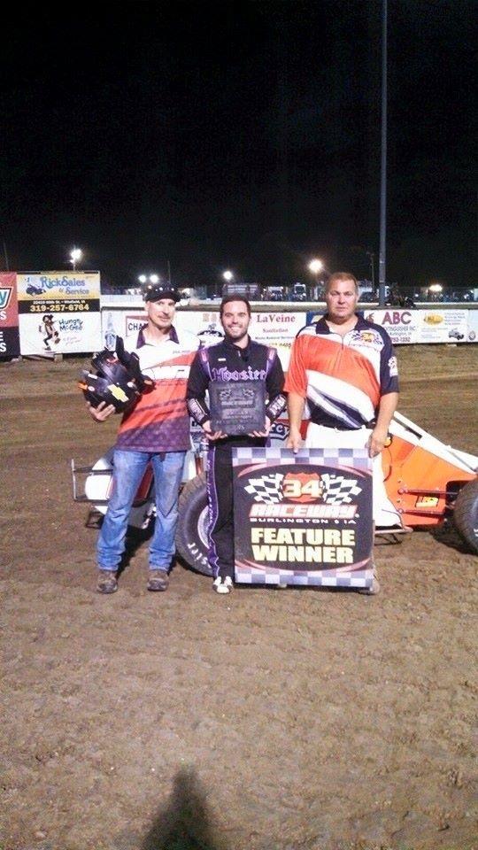 Feature Win at 34 Raceway Burlington, IA