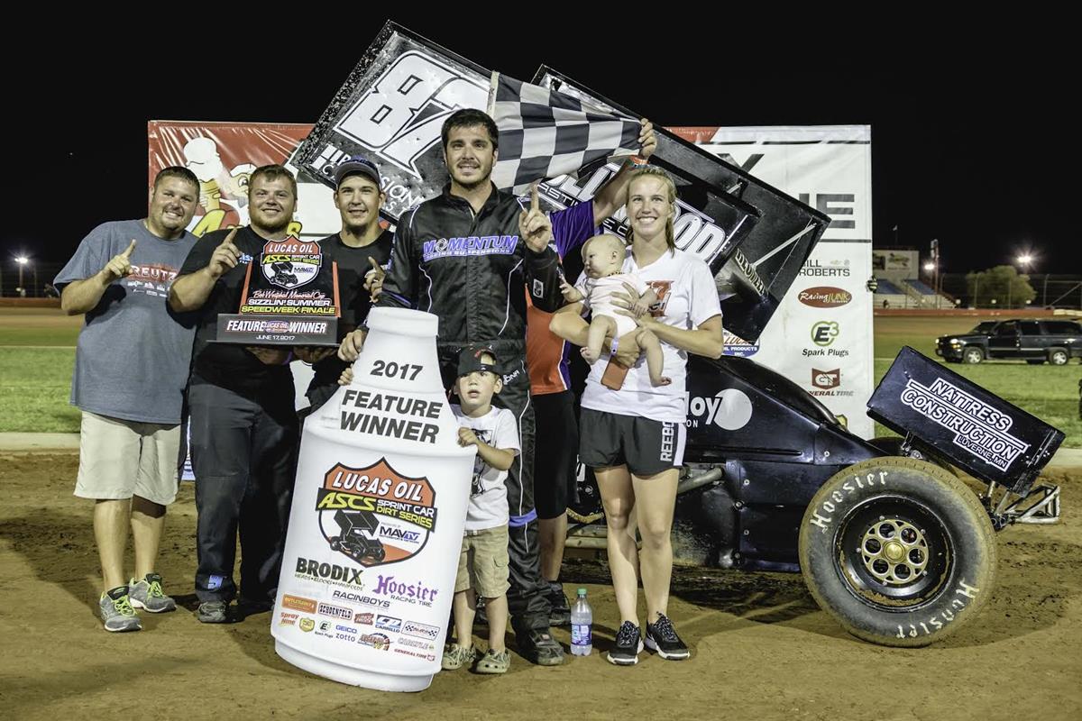 Aaron Reutzel Earns 2017 ASCS Speedweek Championship With Lucas Oil Speedway Victory