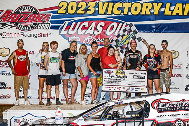 Middaugh shows the way in Lucas Oil Speedway headliner as Beck, Ferris, Kirk also pick up feature wins