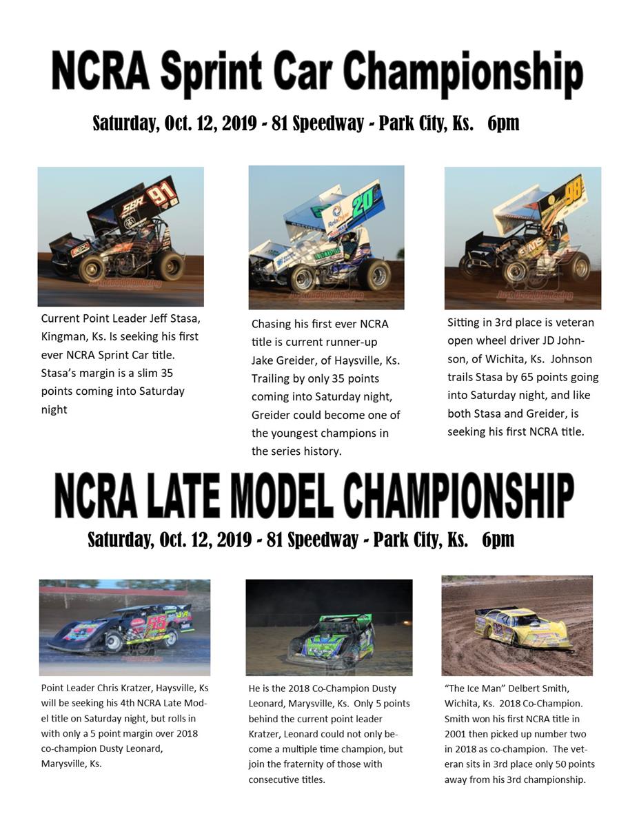 SERIES WRAPS UP 2019 STAND AT 81 SPEEDWAY (Sat. Oct. 12)