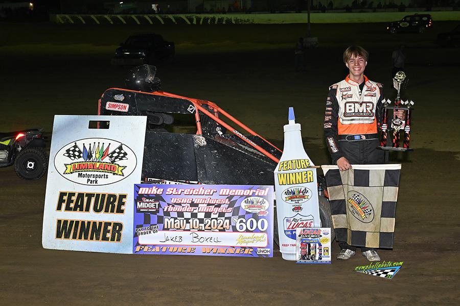 Boxell scores first career midget win in Streicher Memorial, Dippman wins Thunderstock feature, Joey Heyder earns big payday in Trucks, and Woodling s