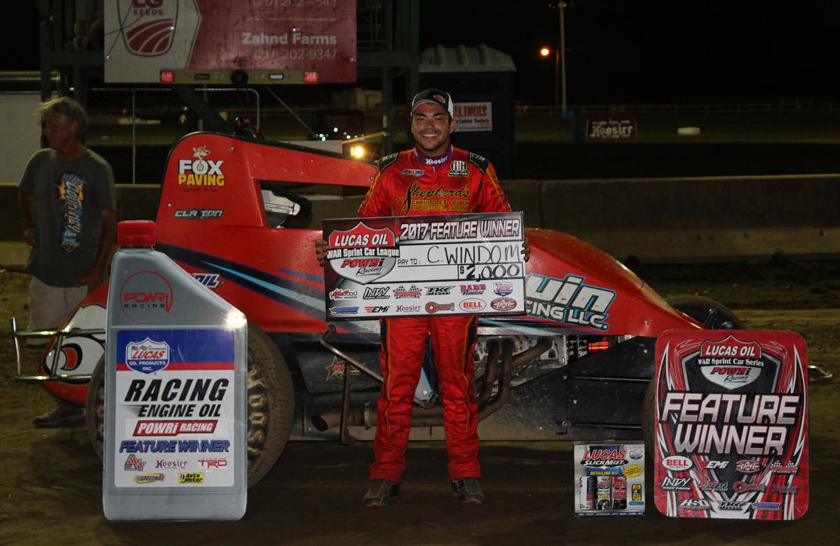 WINDOM WINS POWRI LUCAS OIL WAR EAST FRESH OFF NASCAR START