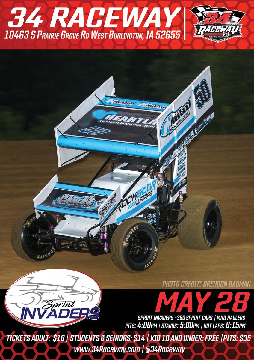 Sprint Invaders’ 22nd Season Kicks Off Sunday at 34 Raceway!